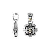 APG-8046-DY Sterling Silver Pendant With 18K Gold And Diamond Jewelry Bali Designs Inc